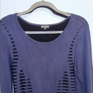 Express Midnight Blue Long Sleeve Dress